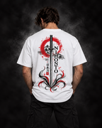 White Yonakasaku Katana Sword T-Shirt product view 9