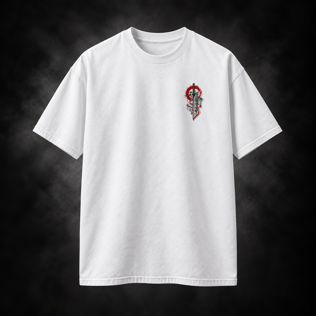 White Yonakasaku Katana Sword T-Shirt product view 8