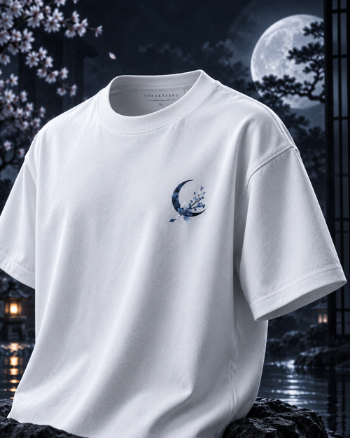 Blue Floral Moon & Serpent T-Shirt