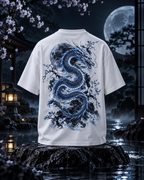 Blue Floral Moon & Serpent T-Shirt