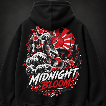 Midnight Bloom Koi Hoodie