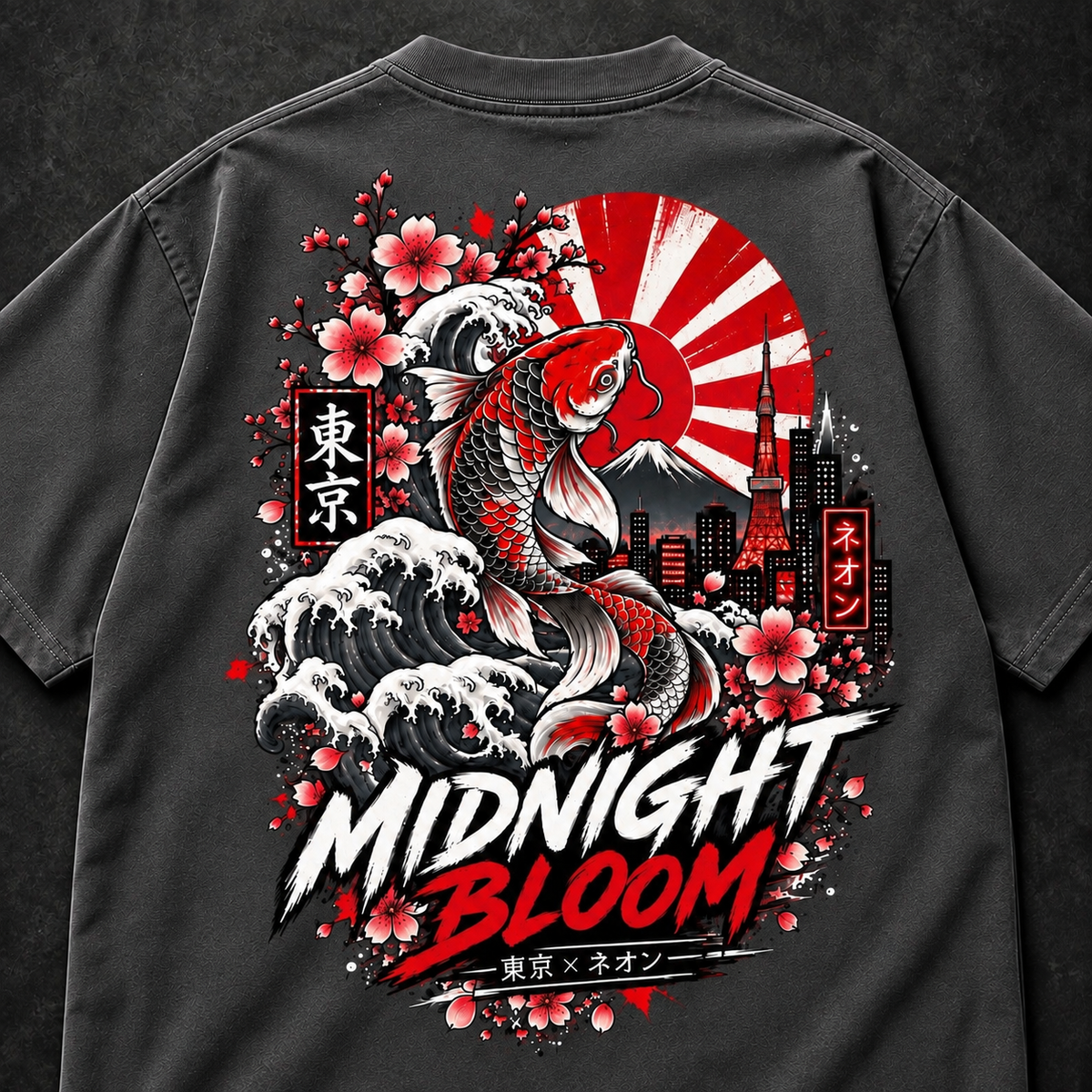 Midnight Bloom Koi Top