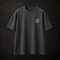 Manai Falls Japanese travel tee charcoal front with koi chest emblem