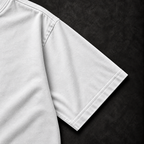 White Manai Falls tee sleeve and stitching detail